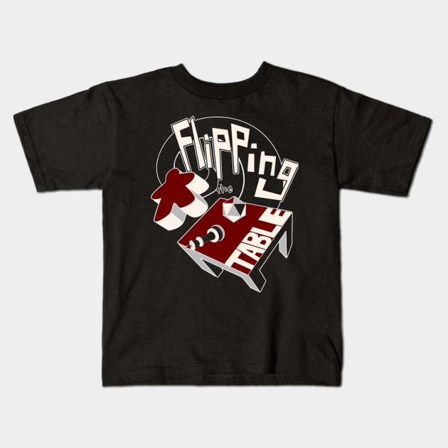 FLIPPING THE TABLE Kids T-Shirt by monediasau